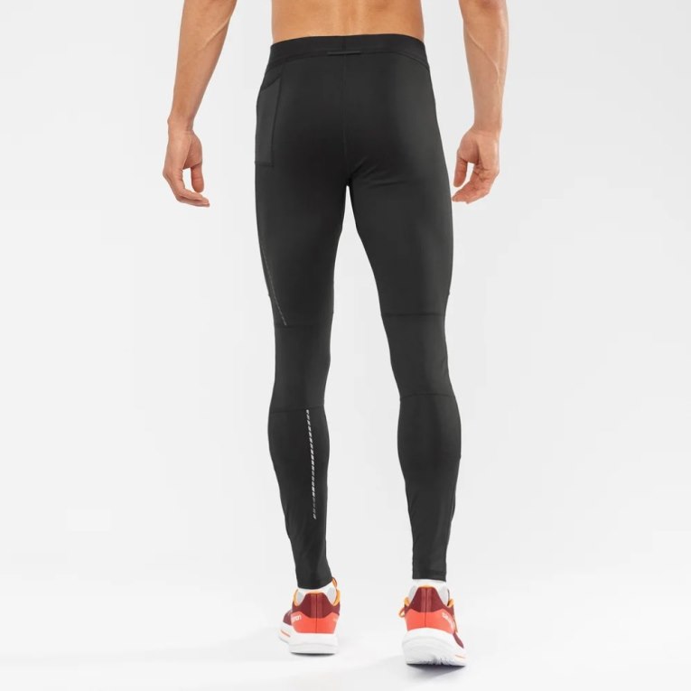 Black Salomon Cross Men's Running Tights | PH 81549E